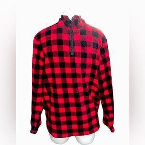 THE CHILDRENS PLACE | FLEECE 1/2 ZiIP PLAID PULLOVER
